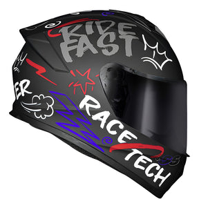 Capacete Race Tech Hit Faster Preto Fosco Tamanho Do Capacete 56