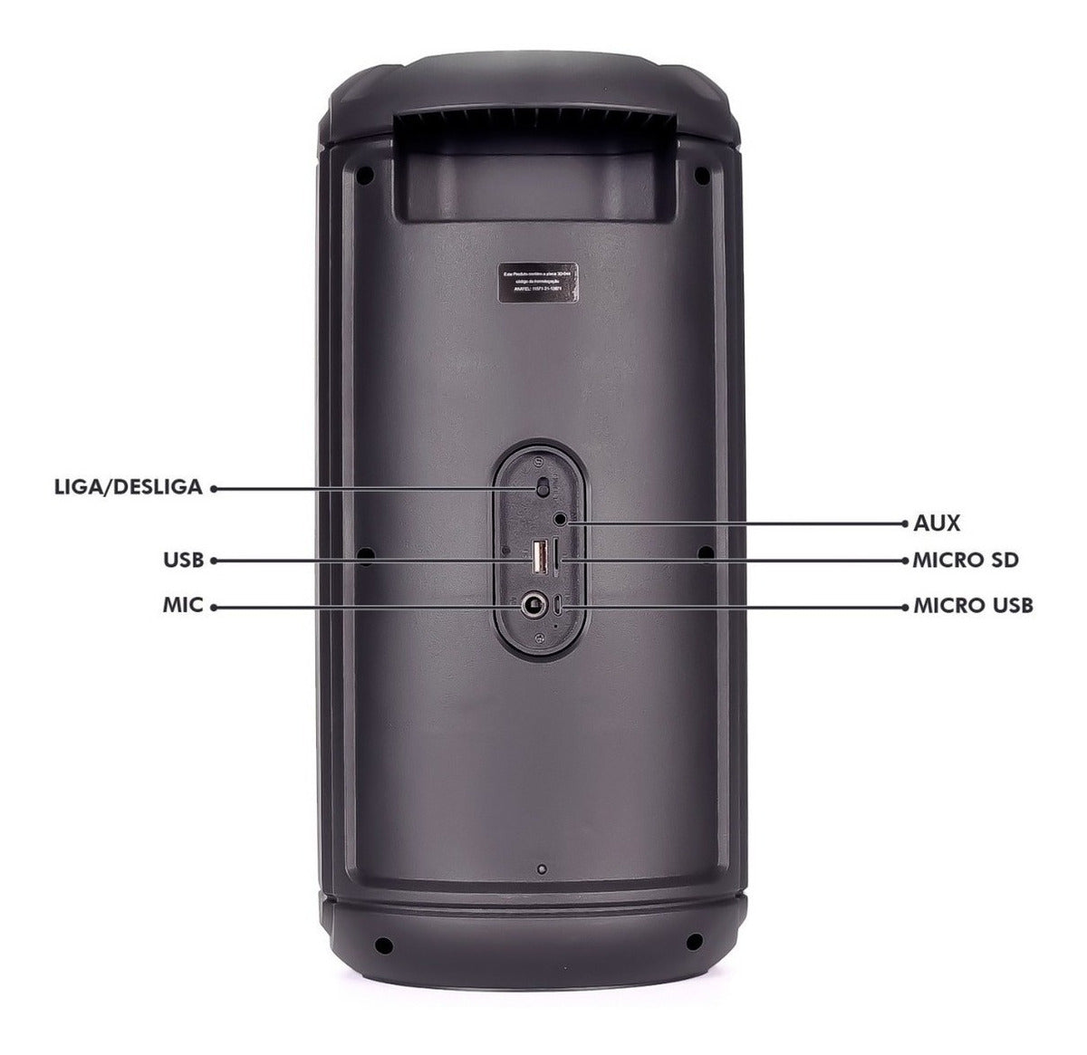 Caixa Som Caixinha Som Bluetooth Portátil Graves Potente Usb Cor Preto Voltagem