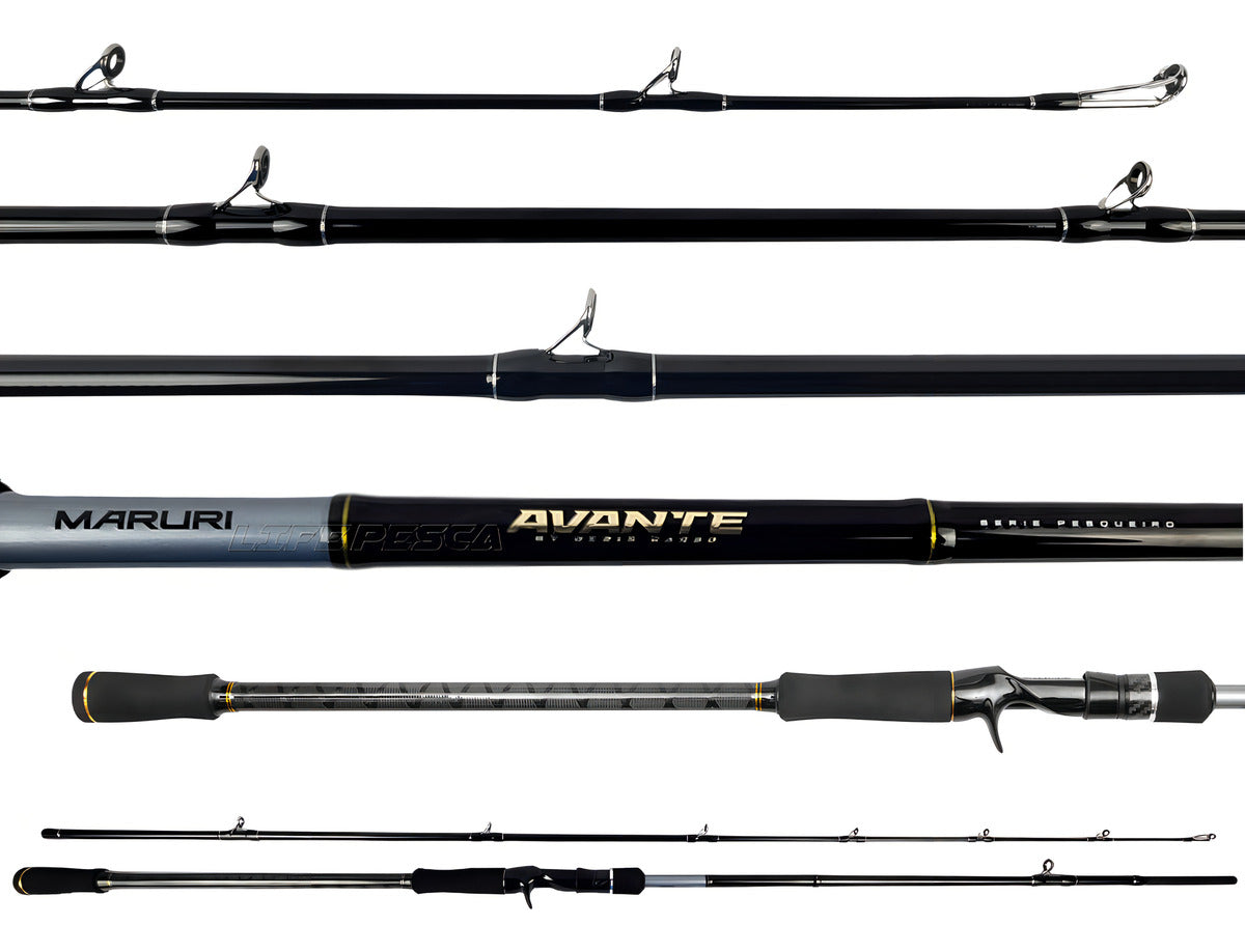Vara Maruri Avante (2,40m) 30-60lbs 2 Pt cor preto e prata
