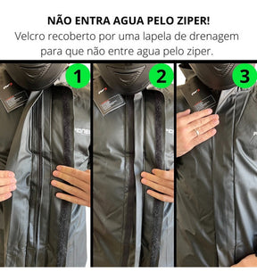 Capa De Chuva Moto Pioneira Impermeável Pvc Motoqueiro Frio