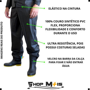 Capa De Chuva Moto Pioneira Impermeável Pvc Motoqueiro Frio