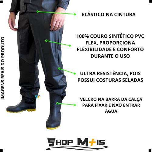 Capa De Chuva Moto Pioneira Impermeável Pvc Motoqueiro Frio