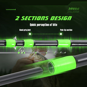 Sougayilang Vara Pesca 1,68m 2 Partes 8-30lb Alto Carbono