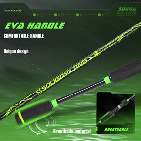 Sougayilang Vara Pesca 1,68m 2 Partes 8-30lb Alto Carbono